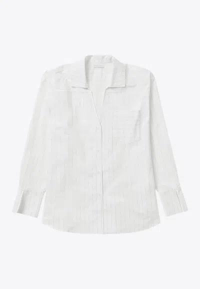 1989 Studio Striped Long-sleeved Button-up Shirt In White