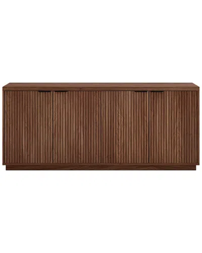 Abraham + Ivy Mansfield 68 Wide Rectangular Buffet Table In Sat In Brown