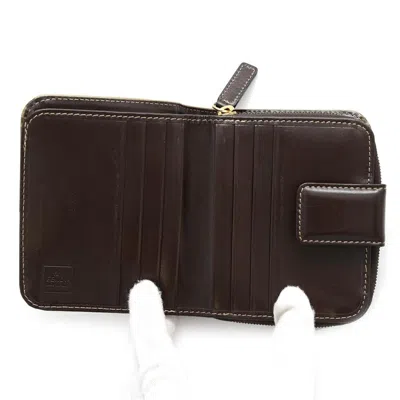 Pre-owned Fendi Zucca Brown Pvc Leather Wallet (bi-fold) ()