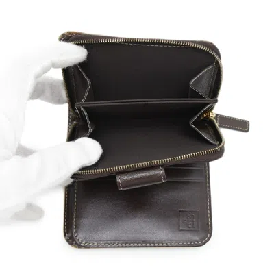 Pre-owned Fendi Zucca Brown Pvc Leather Wallet (bi-fold) ()