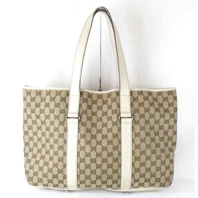 Pre-owned Gucci Beige Gg Canvas Tote Bag ()