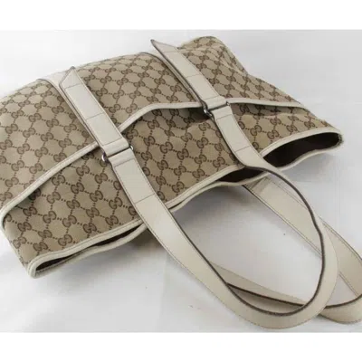 Pre-owned Gucci Beige Gg Canvas Tote Bag ()