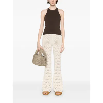 Max Mara Cotton Yarn Top In Brown