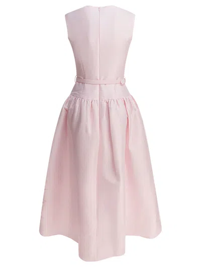 Self-portrait Taffeta Midi Dress In Pink