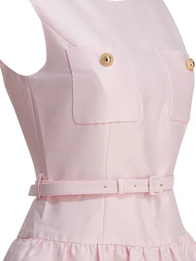 Self-portrait Taffeta Midi Dress In Pink