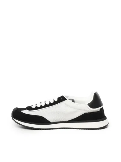 Dolce & Gabbana Multicolor Mesh And Split Leather Cushion Sneakers In Black