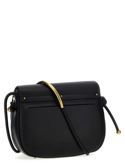Pinko Large Knot Detail Leather Crossbody Bag