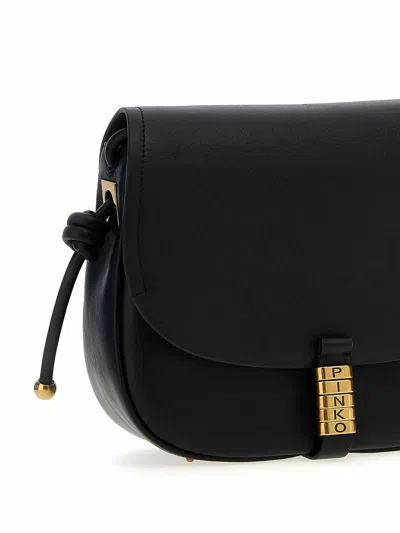 Pinko Large Knot Detail Leather Crossbody Bag