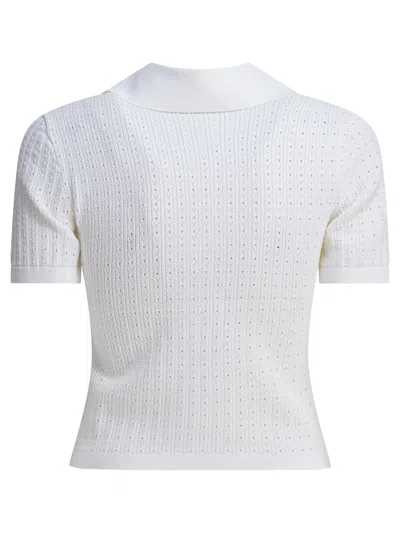 Self-portrait White Elastane Top In White