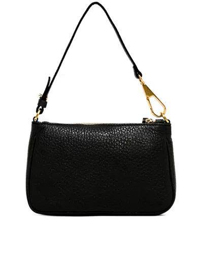 Gianni Chiarini Brooke Clutch Bag In Maxi Grain Leather In Black