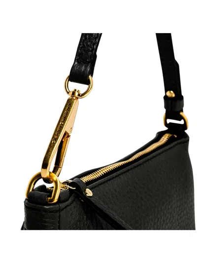 Gianni Chiarini Brooke Clutch Bag In Maxi Grain Leather In Black
