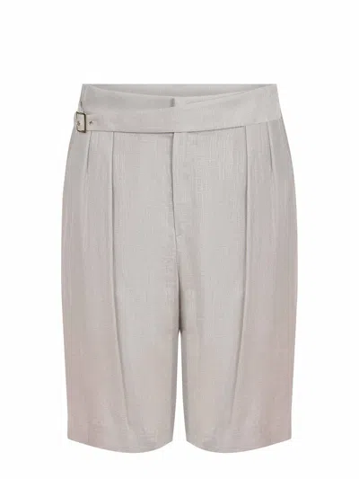 Herno Shorts Made Of A Linen Blend In Color.