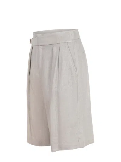 Herno Shorts Made Of A Linen Blend In Color.