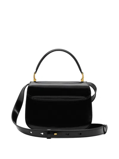 Ami Alexandre Mattiussi Black Glazed Leather Top Handle Paris Paris Bag Black