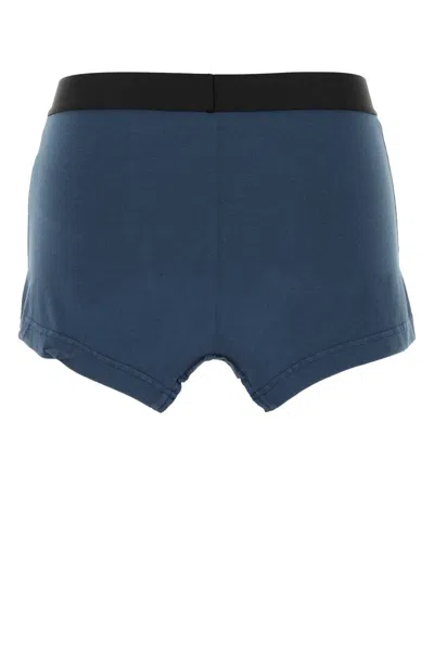Balenciaga Women Blue Stretch Cotton Mini Skirt
