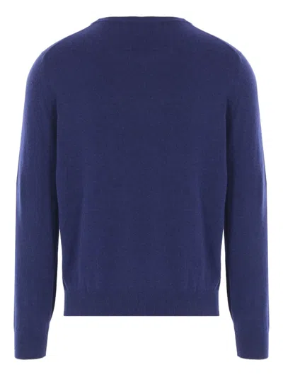 Brunello Cucinelli Relaxed Fit Blue Cashmere Sweater