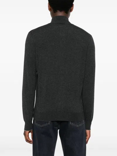 Brunello Cucinelli High Neck Cashmere Cardigan With Ribbed Cuffs