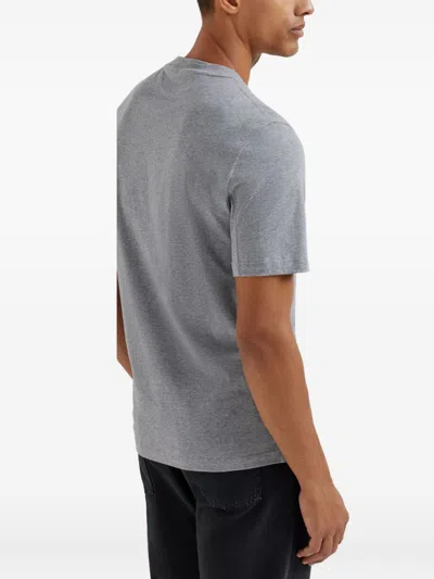 Brunello Cucinelli Men Logo Cotton T-shirt In Gray