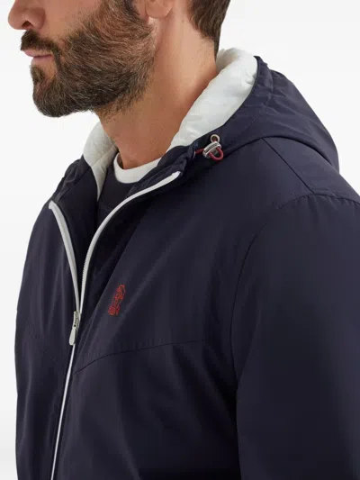 Brunello Cucinelli Blue Nylon Blouson Jacket