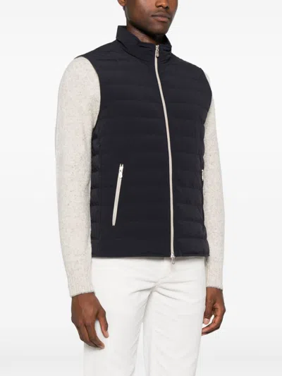 Brunello Cucinelli Dark Blue Nylon Down Jacket