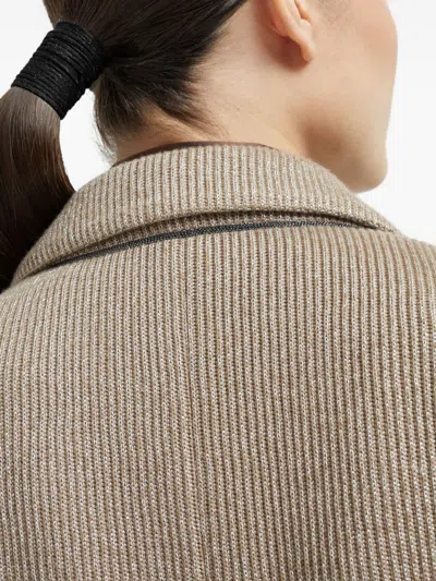 Brunello Cucinelli Women Cotton Single-breasted Jacket In Neutral