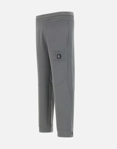 Hugo Boss Hugo Debospant Black Stretch Joggers In Gray