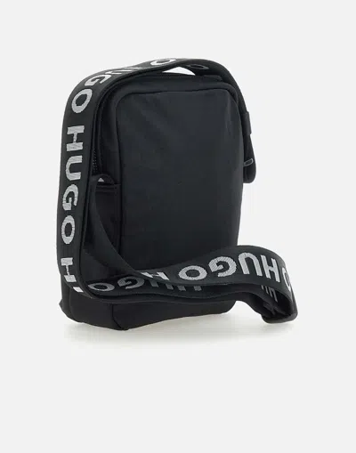 Hugo Boss Hugo Dusky Black Shoulder Bag With Pockets