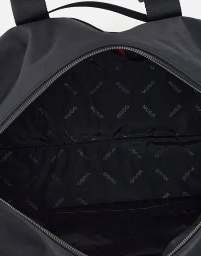 Hugo Boss Logo-strap Holdall With Contrast Branding In Black