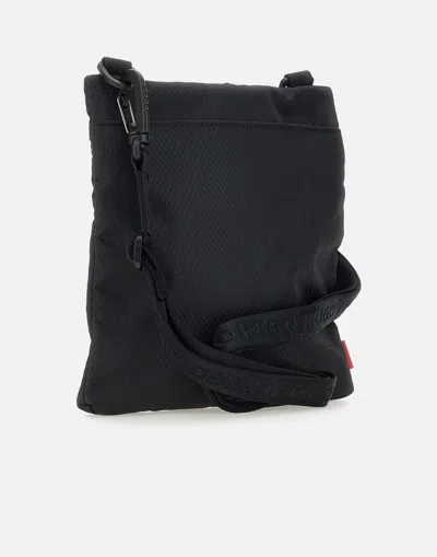 Hugo Boss Hugo Malick Envelope Black Mesh Shoulder Bag In Black