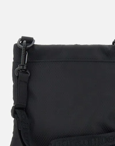 Hugo Boss Hugo Malick Envelope Black Mesh Shoulder Bag In Black
