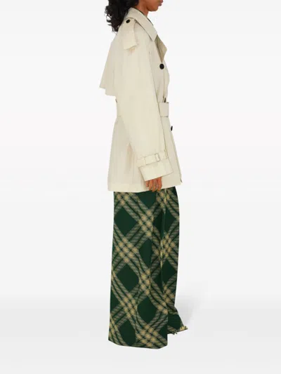 Burberry Women Cotton Belted Jacket In Neutral