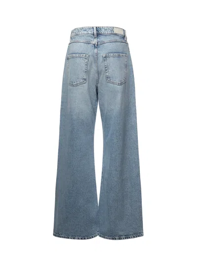 Icon Denim Debby Wide Leg Blue Jeans In Blue
