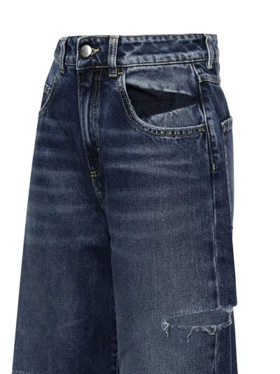 Icon Denim Poppy Wide Leg Dark Denim Jeans In Blue
