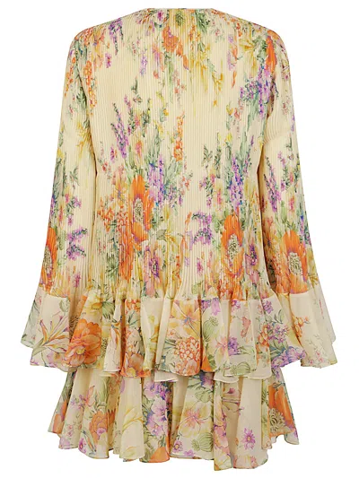 Celine Women Printed Silk Mini Dress In Multi