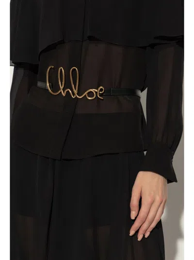 Chloé Iconic Leather Belt Gold-tone Hardware
