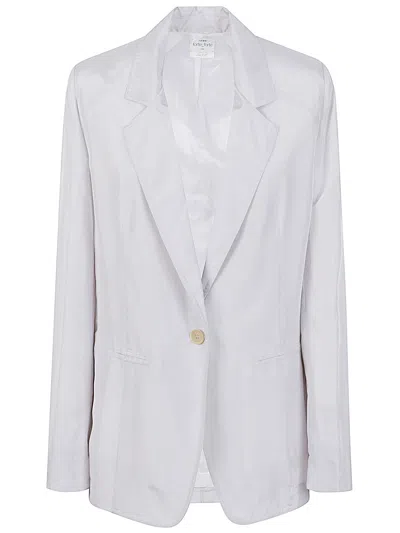 Forte Forte Women Silk Single-breasted Jacket In Gray