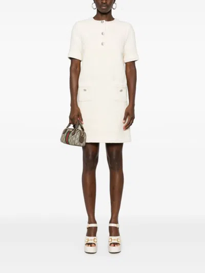 Gucci Women Wool Tweed Dress