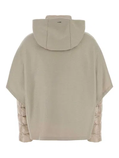 Herno Women's Beige Nylon Down Jacket In Brown