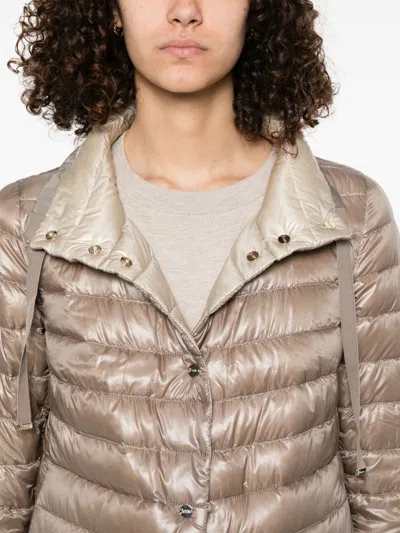 Herno Women's Nylon Down Jacket In Brown