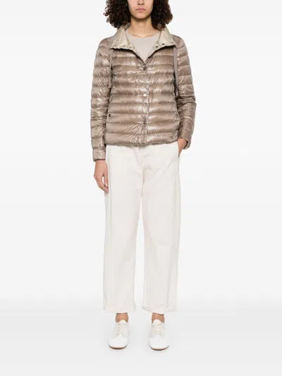 Herno Women's Nylon Down Jacket In Brown