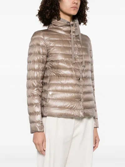 Herno Women's Nylon Down Jacket In Brown