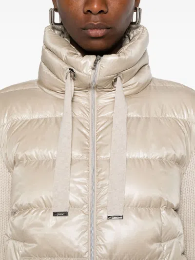 Herno Puffer Jackets Featuring Drawstring Accents In White