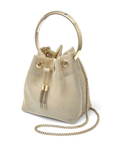 Jimmy Choo Bon Bon Metallic Mesh Top Handle Bag In Multi
