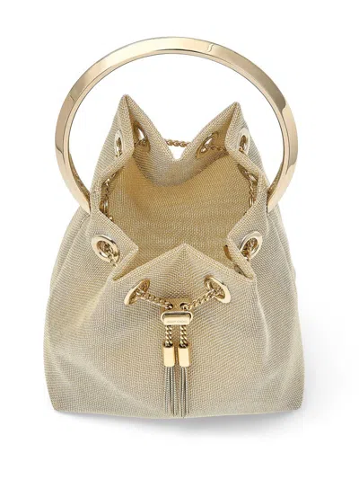 Jimmy Choo Bon Bon Metallic Mesh Top Handle Bag In Multi