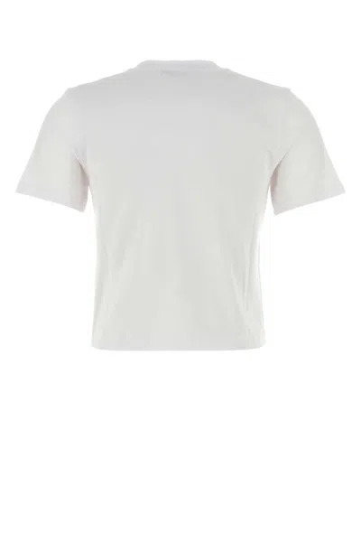 Jw Anderson Mens White Anchor-embroidery Crop Cotton-jersey T-shirt In White
