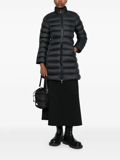 Moncler Igesse Long Down Jacket In Blue