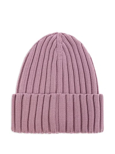 Moncler Pink Logo Beanie Hat