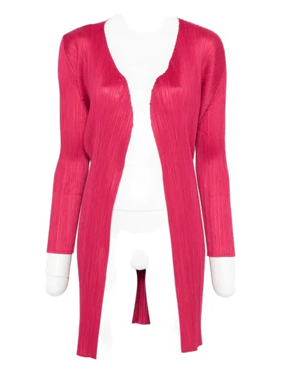 Issey Miyake Pleats Please  Women Pleated Midi Cardigan