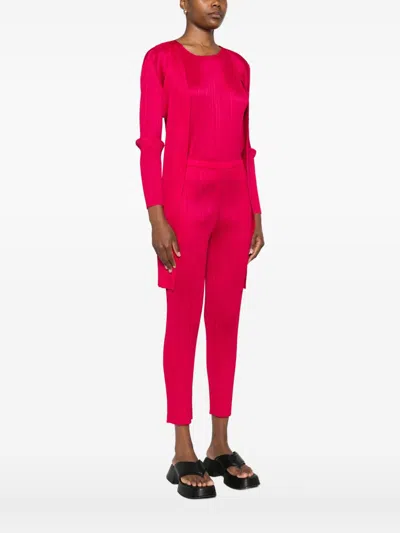 Issey Miyake Pleats Please  Women Pleated Midi Cardigan