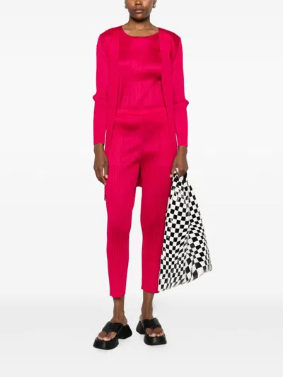 Issey Miyake Pleats Please  Women Pleated Midi Cardigan